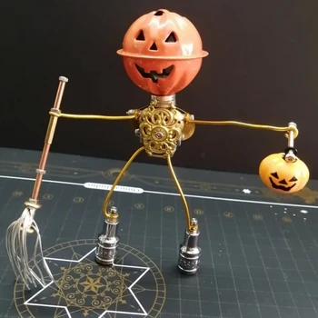 Pasidaryk pats Helovinas Moliūgų kaliausė Metalo surinkimas Steampunk modelių rinkiniai Mechaninis 3D dėlionės žaislas vaikams suaugusiems Dovanos