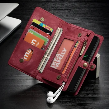 Prabangus odinis dėklas, skirtas iPhone X 8 7 Plus 6 6S Plus atverčiamo dėklo kortelės piniginės dangtelio magnetas Verslo telefono dėklas, skirtas iPhone XR XS Max