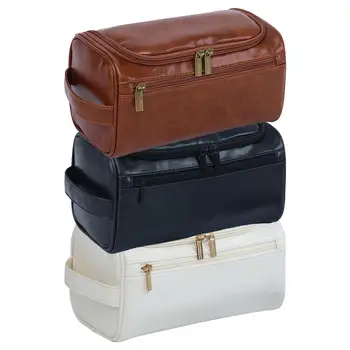 PU makiažo krepšys Kosmetikos krepšys Kelionė Mados verslas PU odinis maišelis Konteineris su rankena Retro tualeto reikmenų krepšys Makiažo laikymo krepšys