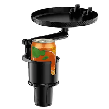 puodelių laikiklis Stalas automobilio reguliuojamiems automobiliniams gėrimų laikikliams Maisto dėklas 1 3 gėrimų laikiklio adapteriui su kietu pagrindu ir 360 besisukančiam