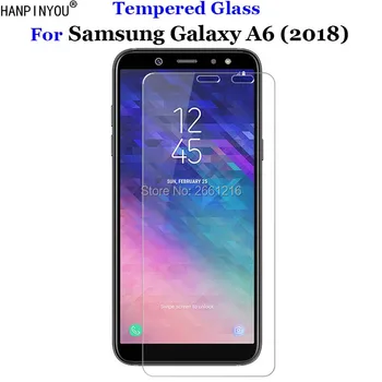 skirta Samsung Galaxy A6 grūdinto stiklo 9H 2.5D Premium ekrano apsaugos plėvelei, skirtai Samsung Galaxy A6 (2018) A600F 5.6