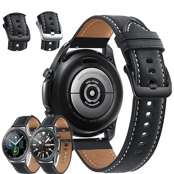 skirta Samsung Galaxy Watch 3 41mm 45mm dirželis 22mm 20mm natūralios odos apyrankės Laikrodžio apyrankės Apyrankė Galaxy Watch 42mm 46mm S3