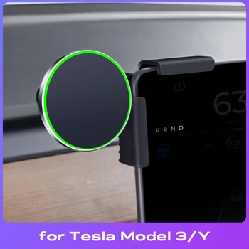 Sulankstomas automobilinio telefono laikiklis 15W magnetinis Magsafe Macsafe belaidis įkroviklis Tesla Model 3 Y X S BYD Atto 3 priedai