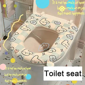 Tualeto sėdynės kilimėlis Minkštas patvarus animacinis modelis Tualeto sėdynės dangtelis vandeniui atsparus EVA tualeto žiedo sėdynės pagalvėlė Vonios kambario aksesuarai