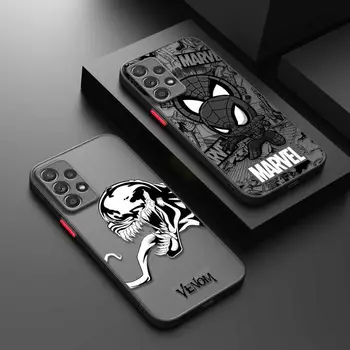 Venom Spiderman telefono dėklas, skirtas Samsung Galaxy A73 A72 A53 A33 A22 A10 A13 A14 A21s A51 A52 A23 A11 Matte Shell