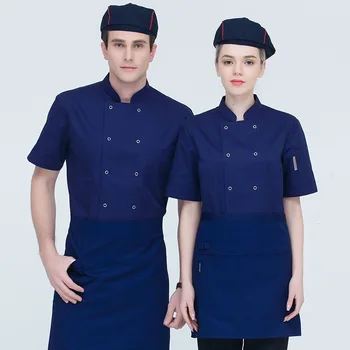  Viešbučio kombinezonai Vasaros restoranas Virtuvės šefo uniforma Trumpomis rankovėmis