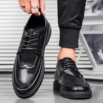 Vyriški batai 2023 m. ruduo Nauja tendencija Retro zomšiniai odiniai batai Vyrai, vyriški ir britiško stiliaus sportiniai laisvalaikio boratai