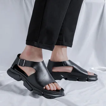 Vyriškos basutės Laisvalaikio batai Laisvalaikio batai Neslidūs Platforma Vasaros kelionių paplūdimio šlepetės Vairavimo batai Sandalai vyrams