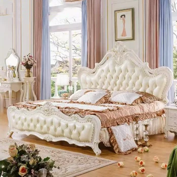 White Queen dydžio miegamojo komplektas europietiškas prabangus aukštas lovos rėmas Žmogaus miegamojo komplektas Merginos dizainas Letti E Mobili Nordic baldai