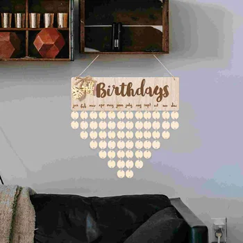 šeimos gimtadienio priminimo kalendorius 50vnt apvalios medinės riekelės su 50 rinkinių dekoratyvinė medinė pakabinama plokštelės iškaba